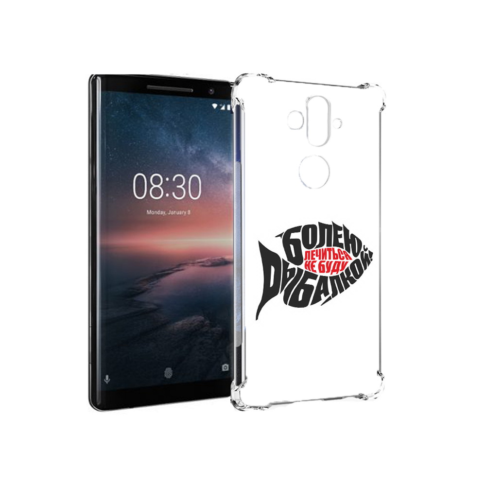 

Чехол MyPads Tocco для Nokia 8 Sirocco болею рыбалкой (PT101581.91.245), Прозрачный, Tocco