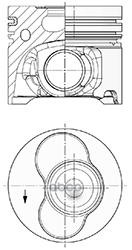 

Поршень KOLBENSCHMIDT 41091600 Dm.81x2.5x2x3 Std