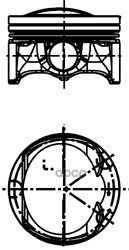 

Поршень с кольцами KOLBENSCHMIDT 40251610 +0.25 Audi A3; A4; A5 Byt; Bzb; Caba; Cabb 06-