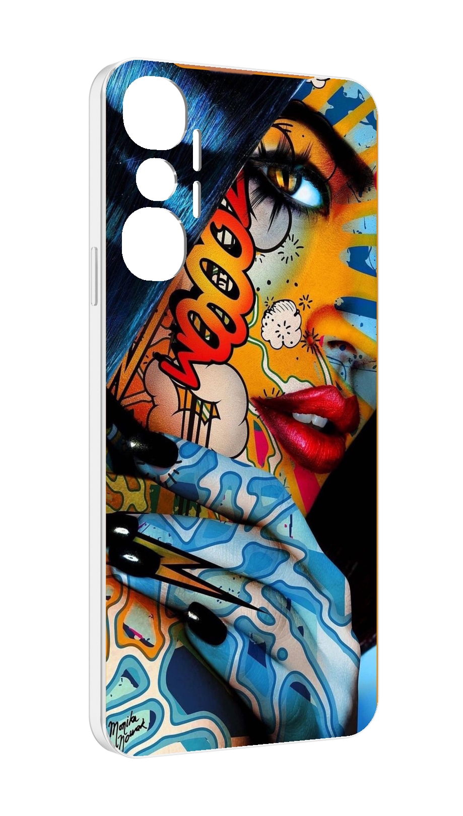 

Чехол MyPads девушка разрисованная краскам иженский для Infinix Hot 20 4G, Прозрачный, Tocco
