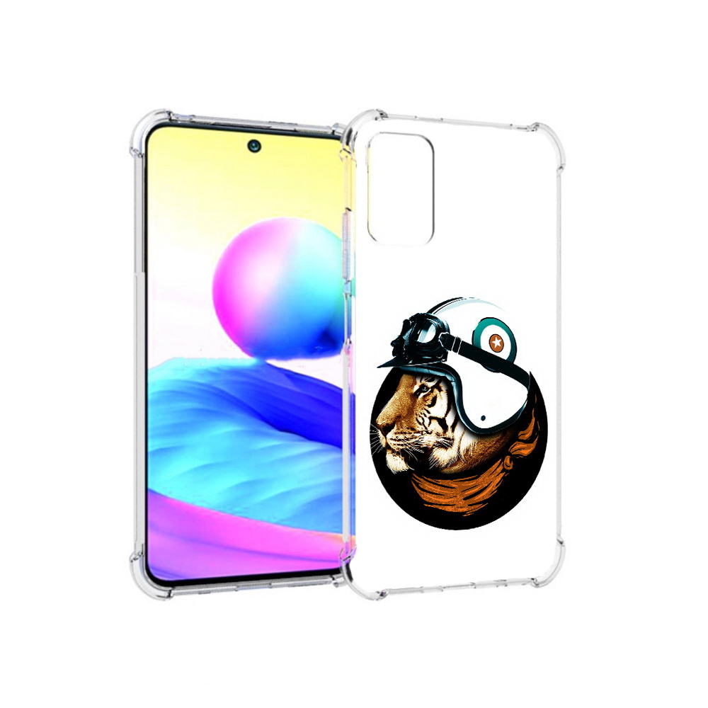

Чехол MyPads Tocco для Xiaomi Redmi Note 10 5G Тигр в шлеме (PT162080.297.171), Прозрачный, Tocco
