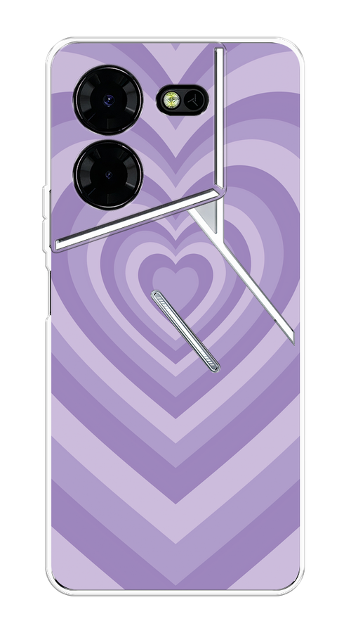 

Чехол на Tecno Pova 5 Pro 5G "Violet heart latte", Фиолетовый, 304550-1