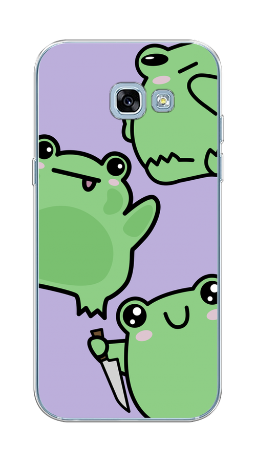 

Чехол на Samsung Galaxy A5 2017 "Опасные лягушата", Фиолетовый;зеленый;черный, 20650-1