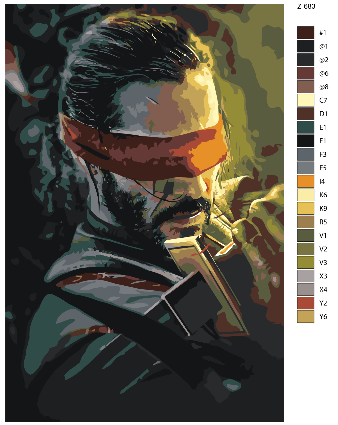 

Картина по номерам BRUSHES-PAINTS Z683, Кенши Такахаши- Мортал Комбат(Mortal Combat)