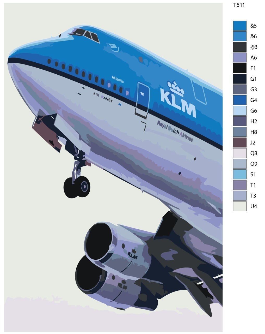 

Картина по номерам BRUSHES-PAINTS T511, Самолет KLM