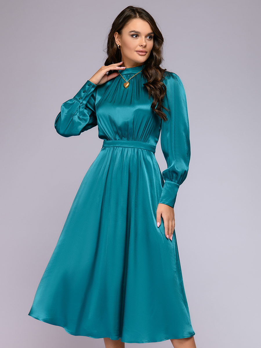 

Платье женское 1001dress 0132101-02368BR зеленое 46, 0132101-02368