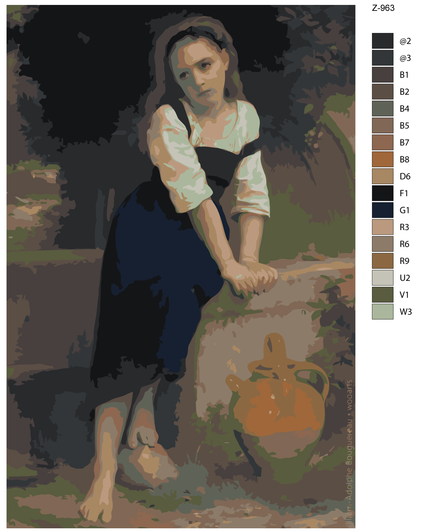 

Картина по номерам BRUSHES-PAINTS Z-963, Репродукция Вильяма Адольфа Бугро-Орфея у фонтана