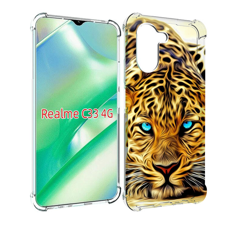 

Чехол MyPads Голубоглазый-гепард для Realme C33 4G, Прозрачный, Tocco