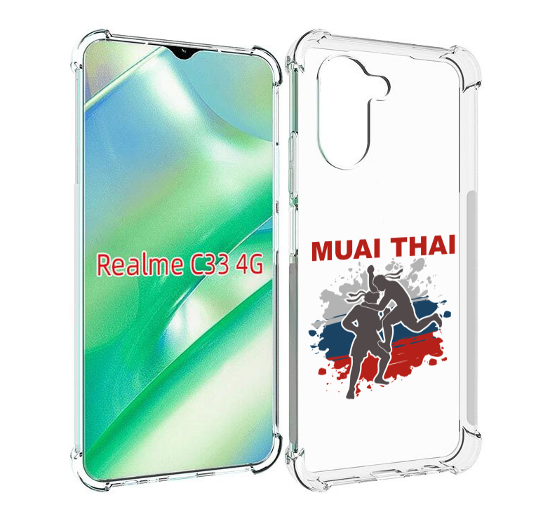 

Чехол MyPads Муайтай для Realme C33 4G, Прозрачный, Tocco