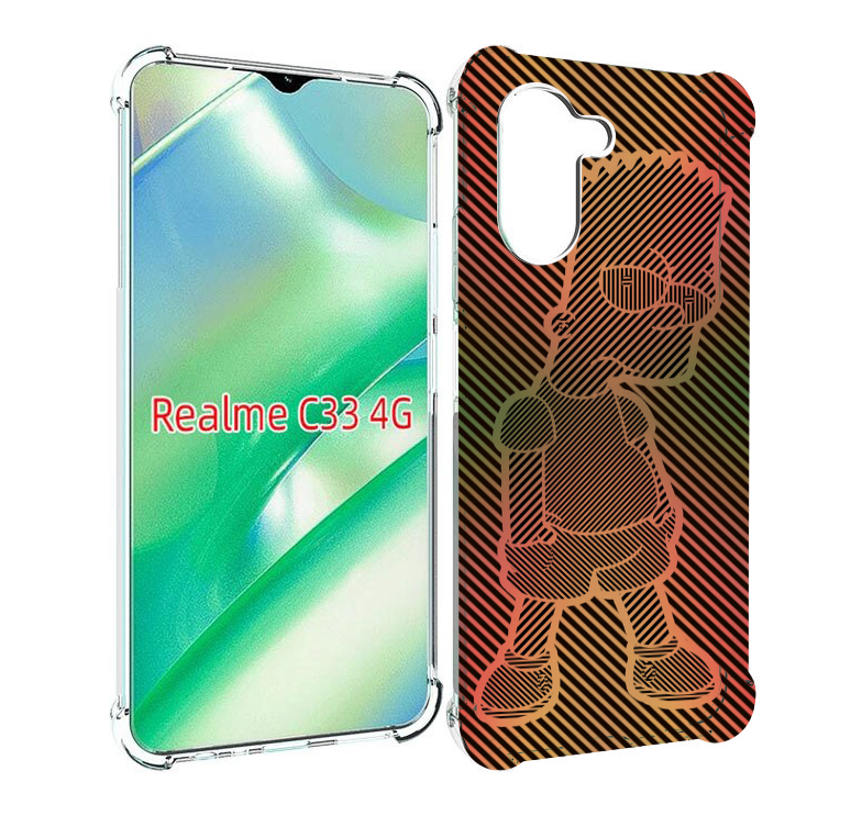 

Чехол MyPads Графический-Барт-Симпсон для Realme C33 4G, Прозрачный, Tocco