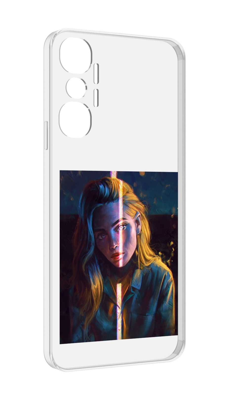 

Чехол MyPads девушка-в-тени для Infinix Hot 20 4G, Прозрачный, Tocco