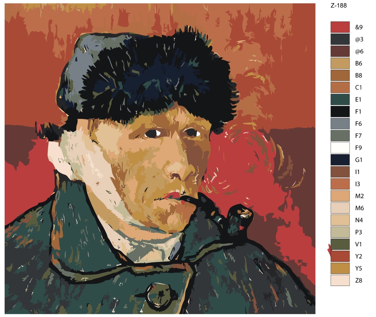 

Картина по номерам BRUSHES-PAINTS Z-188, Винсент Ван Гог. Автопортрет