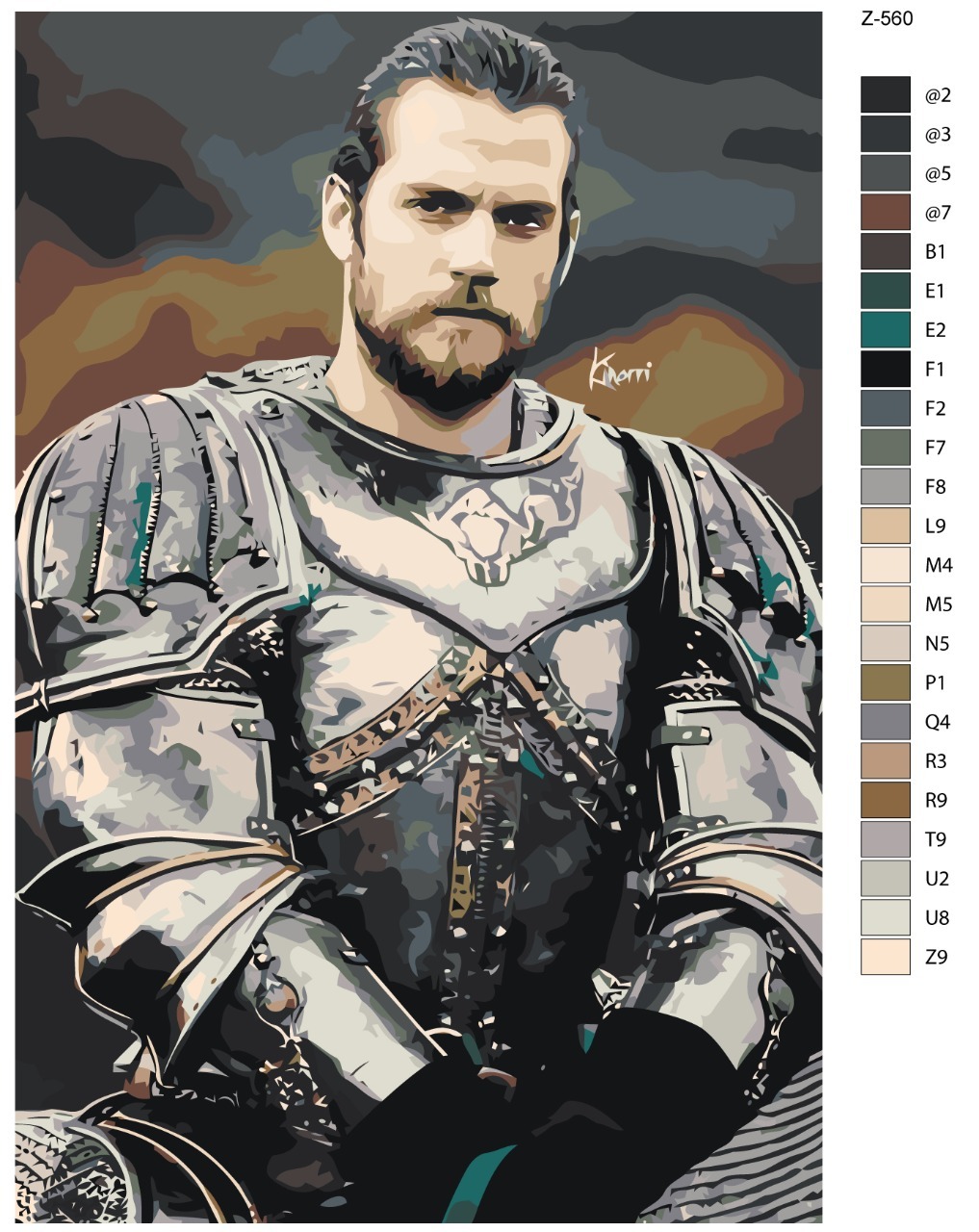 

Картина по номерам BRUSHES-PAINTS Z-560, Сериал ведьмак. Рыцарь в доспехах