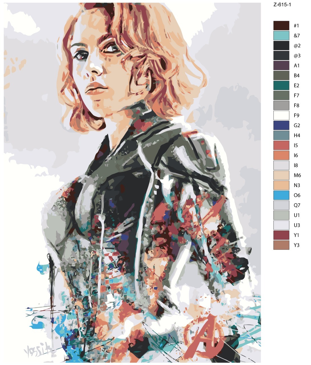 

Картина по номерам BRUSHES-PAINTS Z-615, Скарлетт Йоханссон - Чёрная Вдова