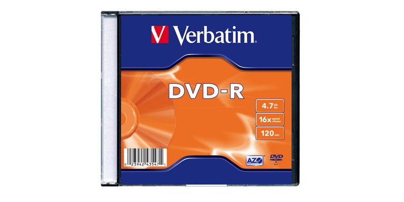 Диск DVD-R Verbatim 4.7 16 Slim case (1шт) (43547)