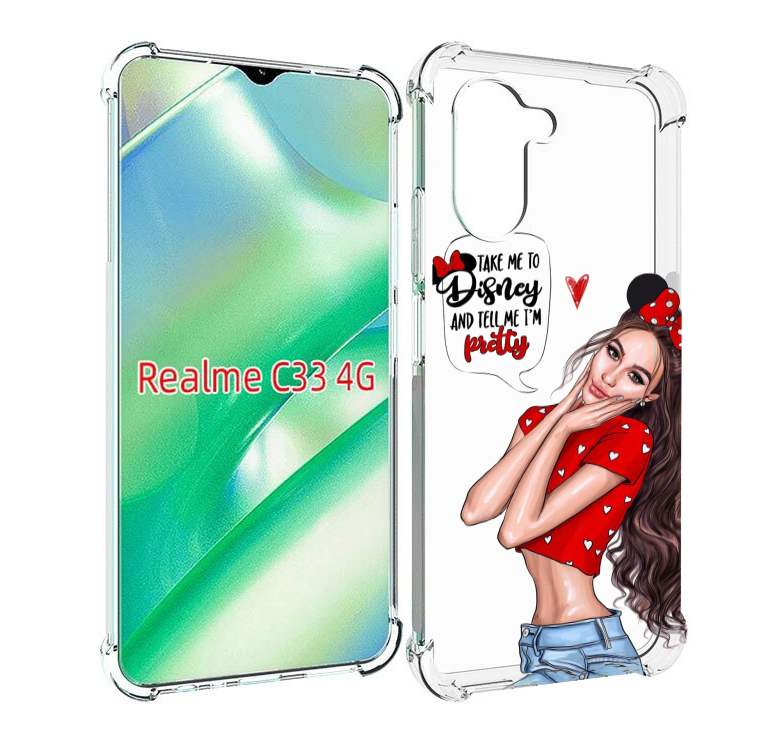 

Чехол MyPads Девушка-Мини женский для Realme C33 4G, Прозрачный, Tocco