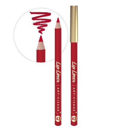 Карандаш для губ ART-VISAGE Lip liner 1,3 гр тон 43 карандаш для губ art visage bonjour 310 бургундия