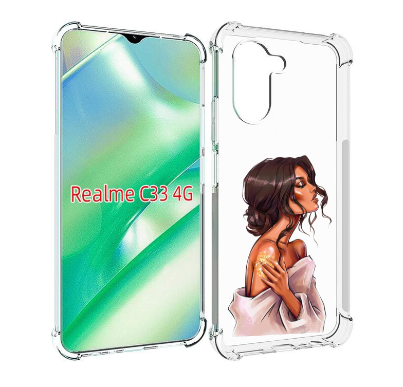 

Чехол MyPads Девушка-нежная женский для Realme C33 4G, Прозрачный, Tocco