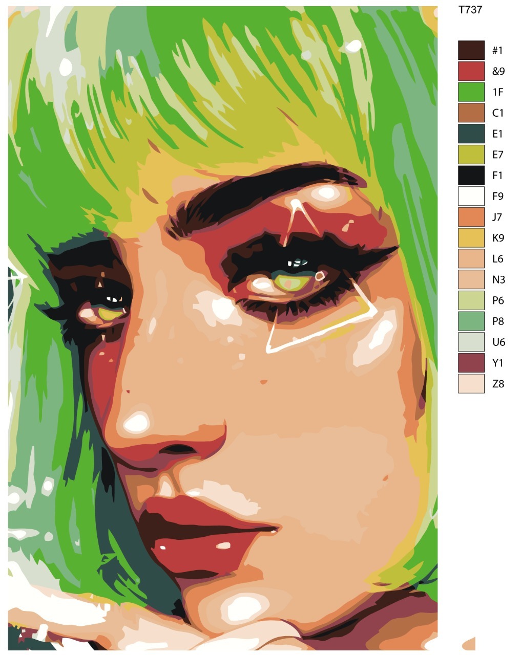

Картина по номерам BRUSHES-PAINTS Т737, Кислотные Волосы