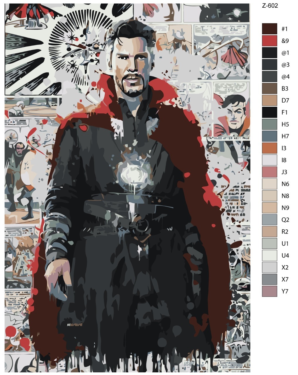 

Картина по номерам BRUSHES-PAINTS Z-602, Бенедикт Камбербэтч - Доктор Стрэндж