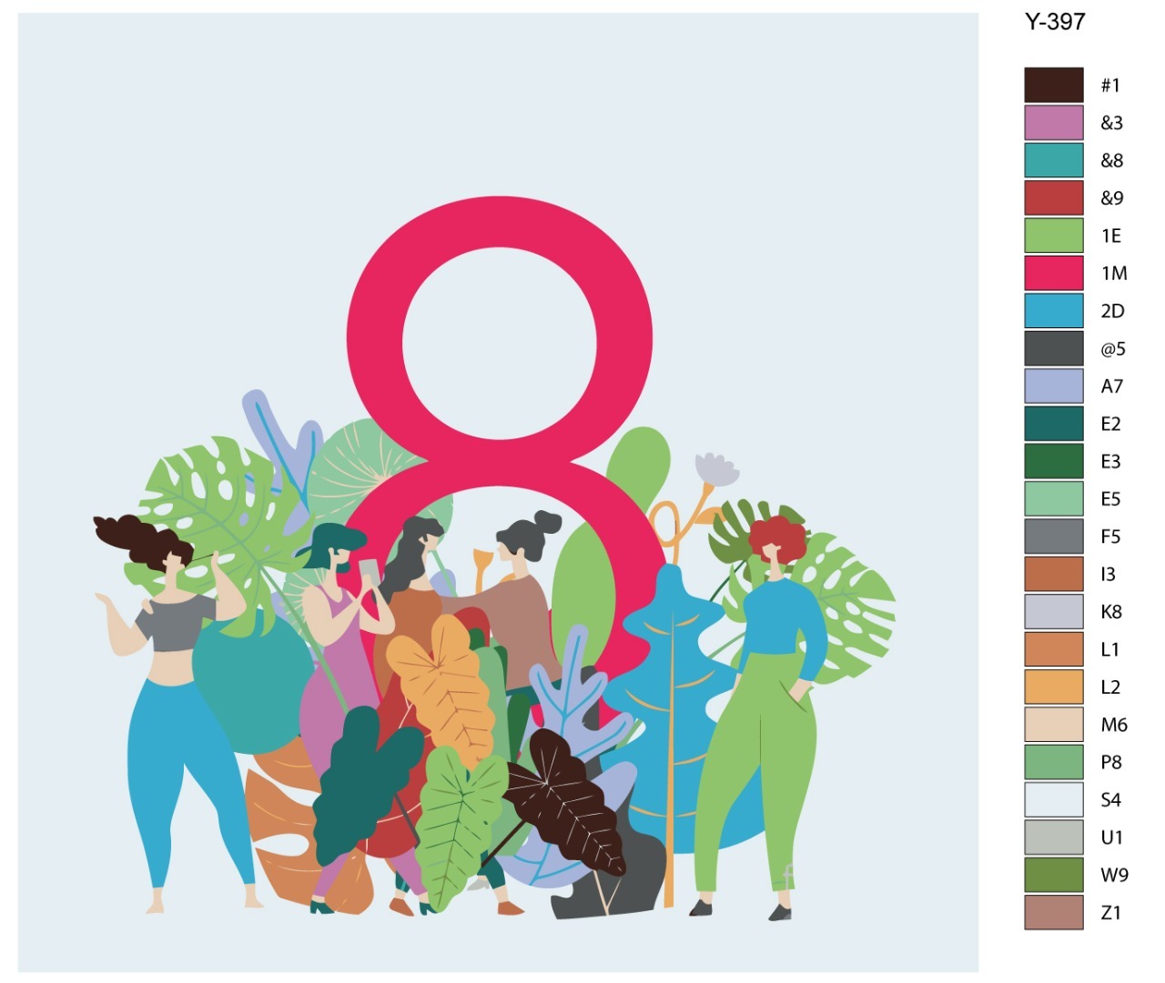 

Картина по номерам BRUSHES-PAINTS Y-397, 8 марта - женский день