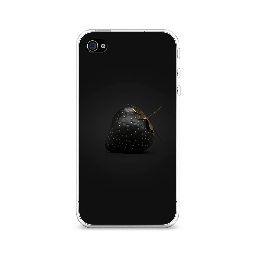 

Чехол Awog на Apple iPhone 4 / Айфон 4 "Черная клубника", Разноцветный, 10150-10