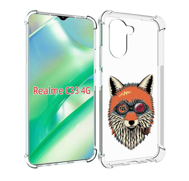 

Чехол MyPads Деловой лис для Realme C33 4G, Прозрачный, Tocco