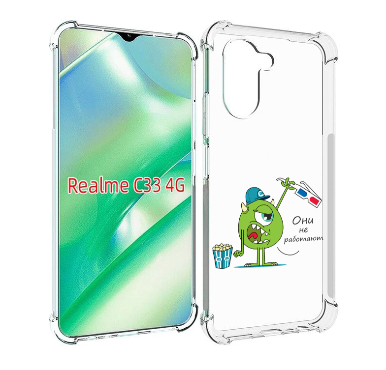 

Чехол MyPads Очки не работают для Realme C33 4G, Прозрачный, Tocco