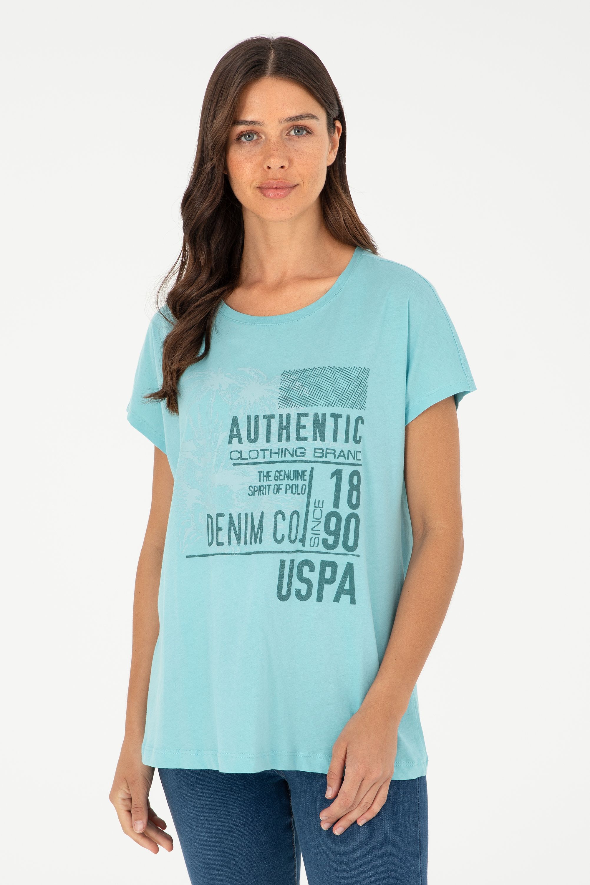 

Футболка женская US Polo Assn G082GL0110GRAND голубая S, Голубой, G082GL0110GRAND