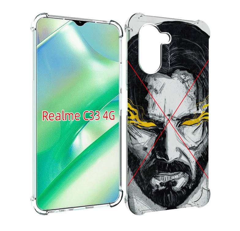 

Чехол MyPads Джон-Уик для Realme C33 4G, Прозрачный, Tocco
