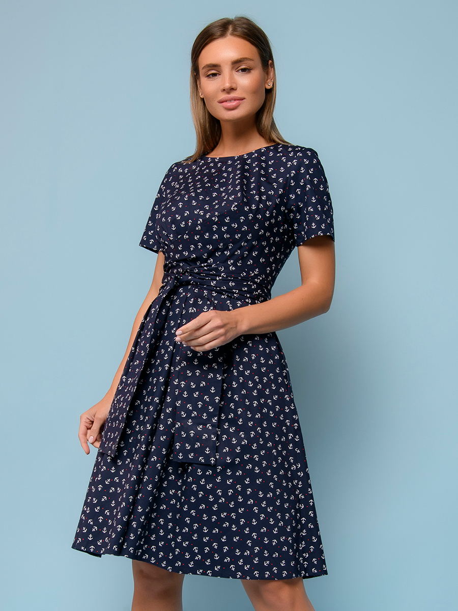 

Платье женское 1001dress 0132101-02419 синее 44, 0132101-02419