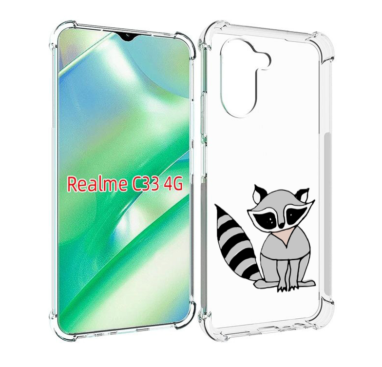 

Чехол MyPads Енотик для Realme C33 4G, Прозрачный, Tocco