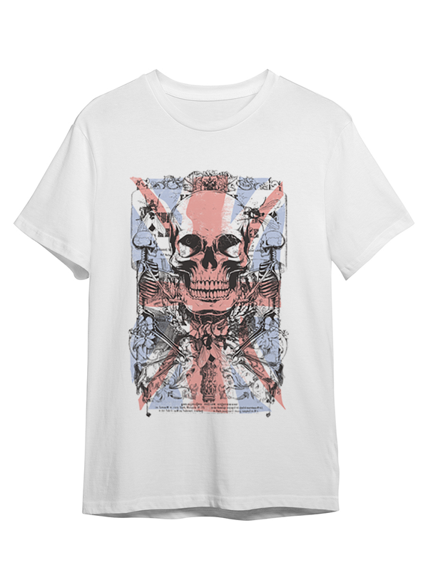 

Футболка унисекс СувенирShop Абстракция "Череп / Skull / Британия" 230 белая 3XL (56-58), Абстракция "Череп / Skull / Британия" 230