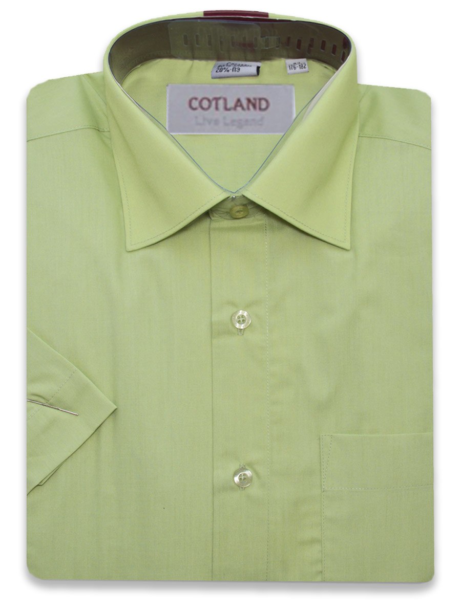 Рубашка мужская Cotland DF 321-K зеленая 40/170-176