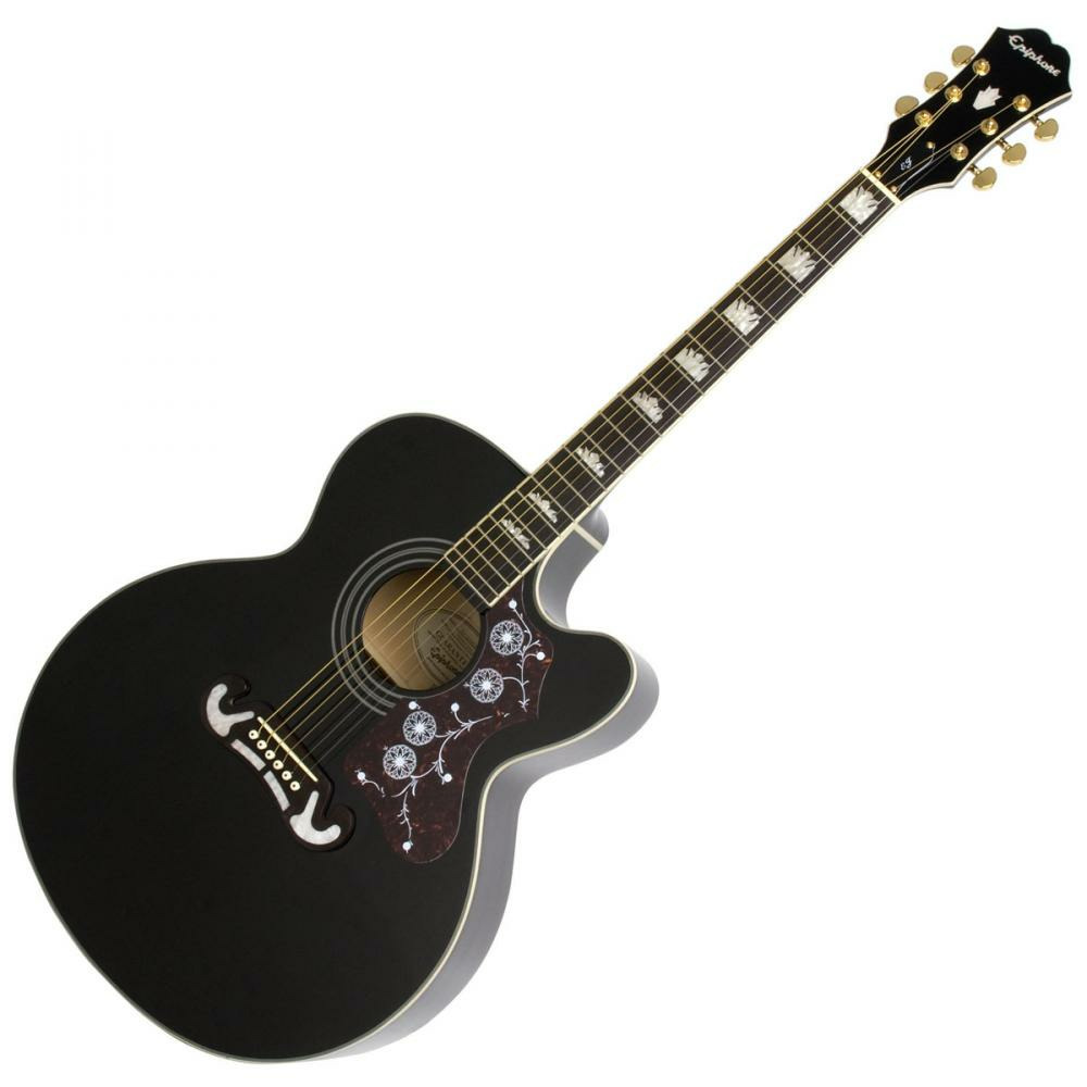 фото Электроакустическая гитара epiphone ej-200ce black gld