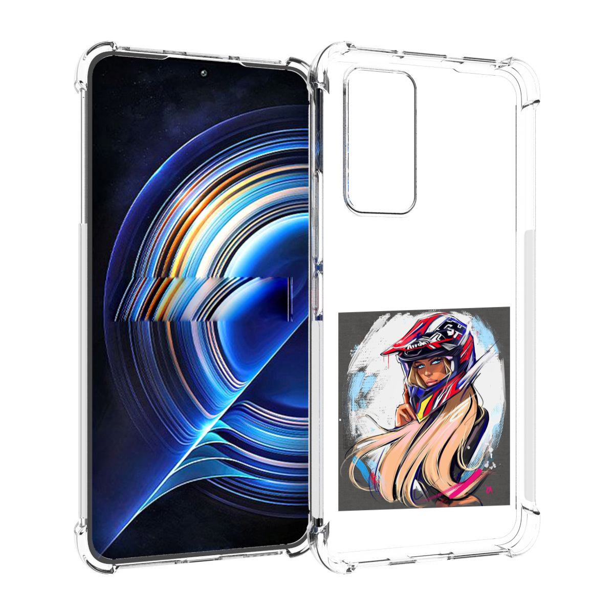 

Чехол MyPads девушка-в-шлеме для Tecno Camon 19 Neo, Прозрачный, Tocco