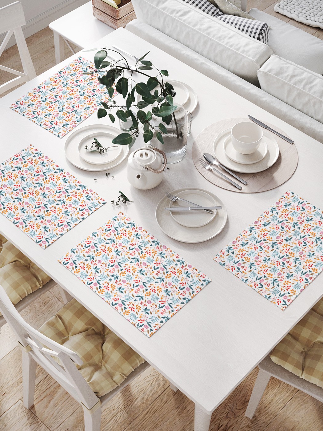 

Комплект салфеток JoyArty "Осенние ягоды и цветы" для сервировки стола (32х46 см, 4 шт.), Осенние ягоды и цветы