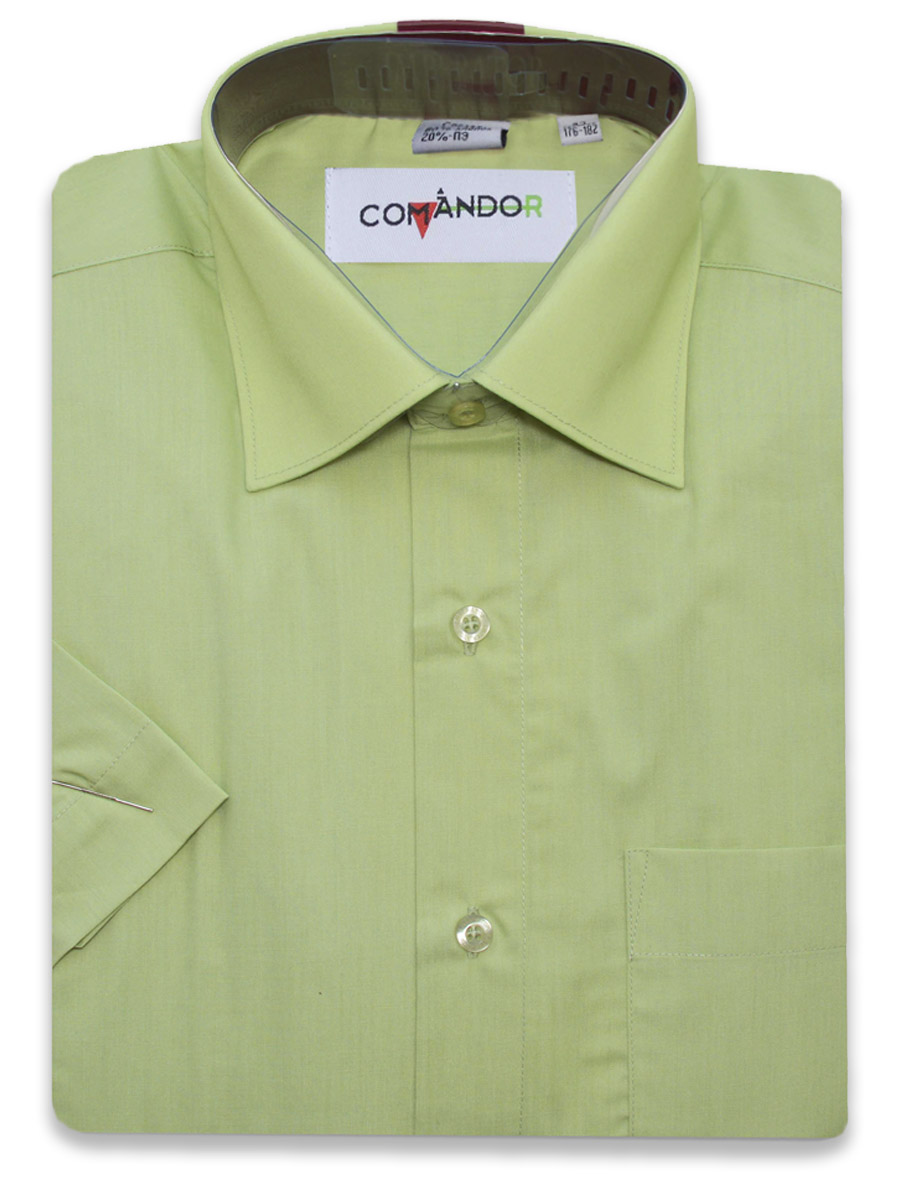 Рубашка мужская Comandor DF 321-K зеленая 40/178-186