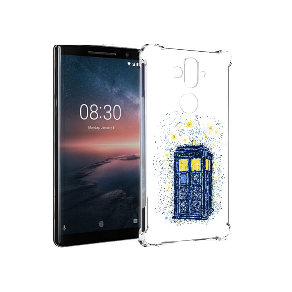 

Чехол MyPads Tocco для Nokia 8 Sirocco будка рисунок (PT101581.91.249), Прозрачный, Tocco
