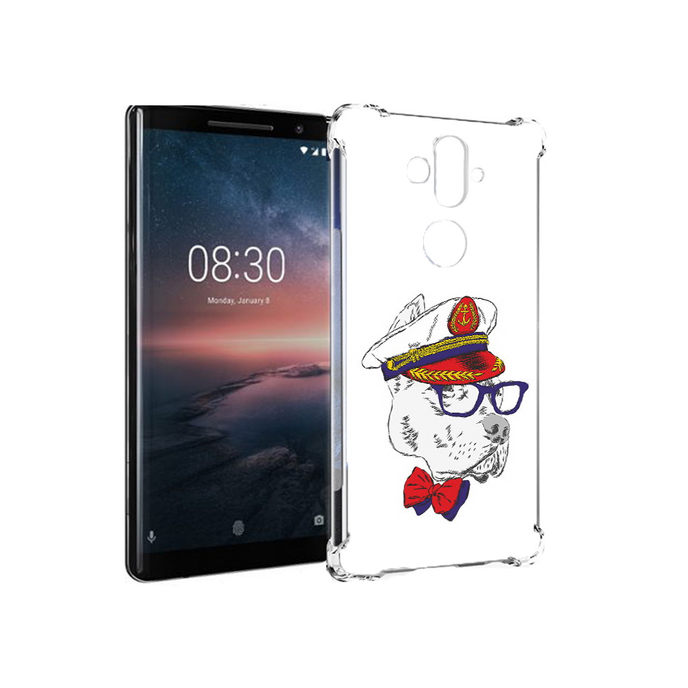 

Чехол MyPads Tocco для Nokia 8 Sirocco бульдог (PT101581.91.251), Прозрачный, Tocco