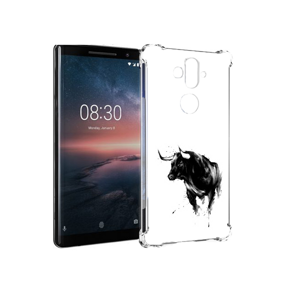 

Чехол MyPads Tocco для Nokia 8 Sirocco бык (PT101581.91.254), Прозрачный, Tocco