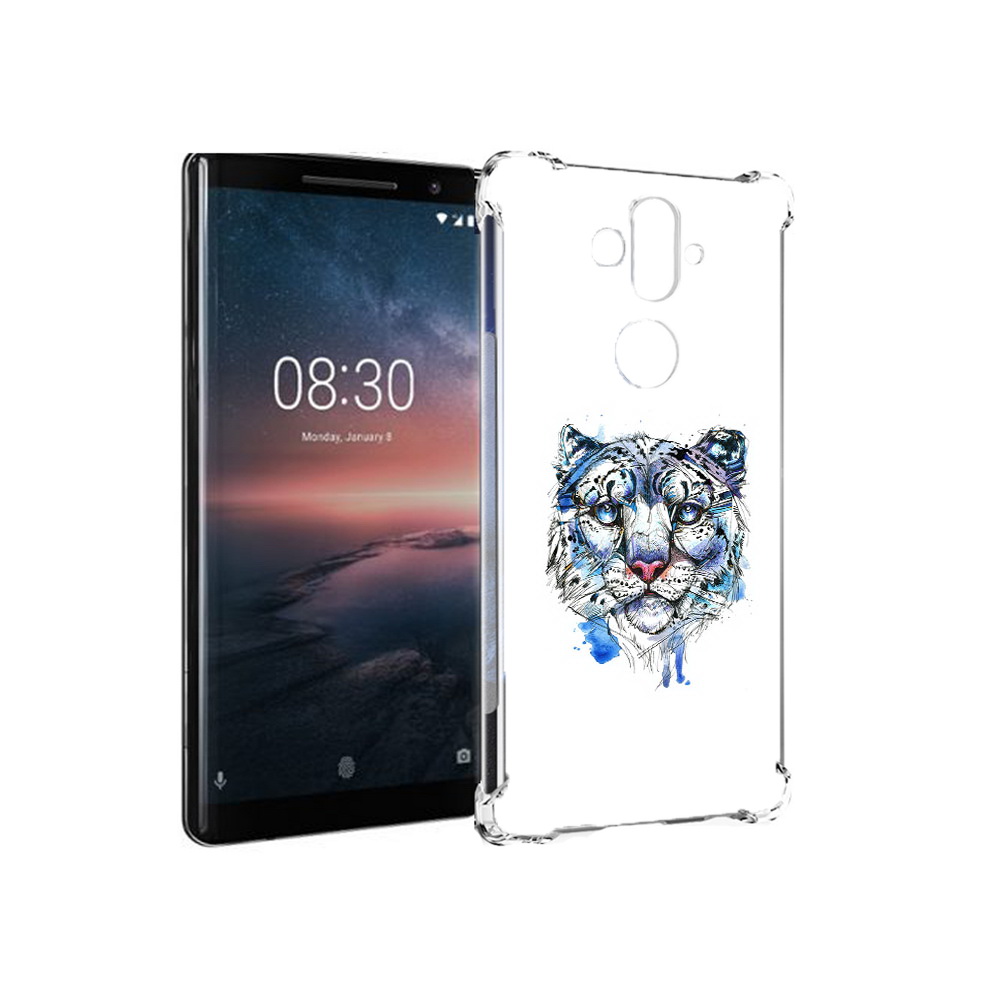 

Чехол MyPads Tocco для Nokia 8 Sirocco водяной тигр (PT101581.91.263), Прозрачный, Tocco