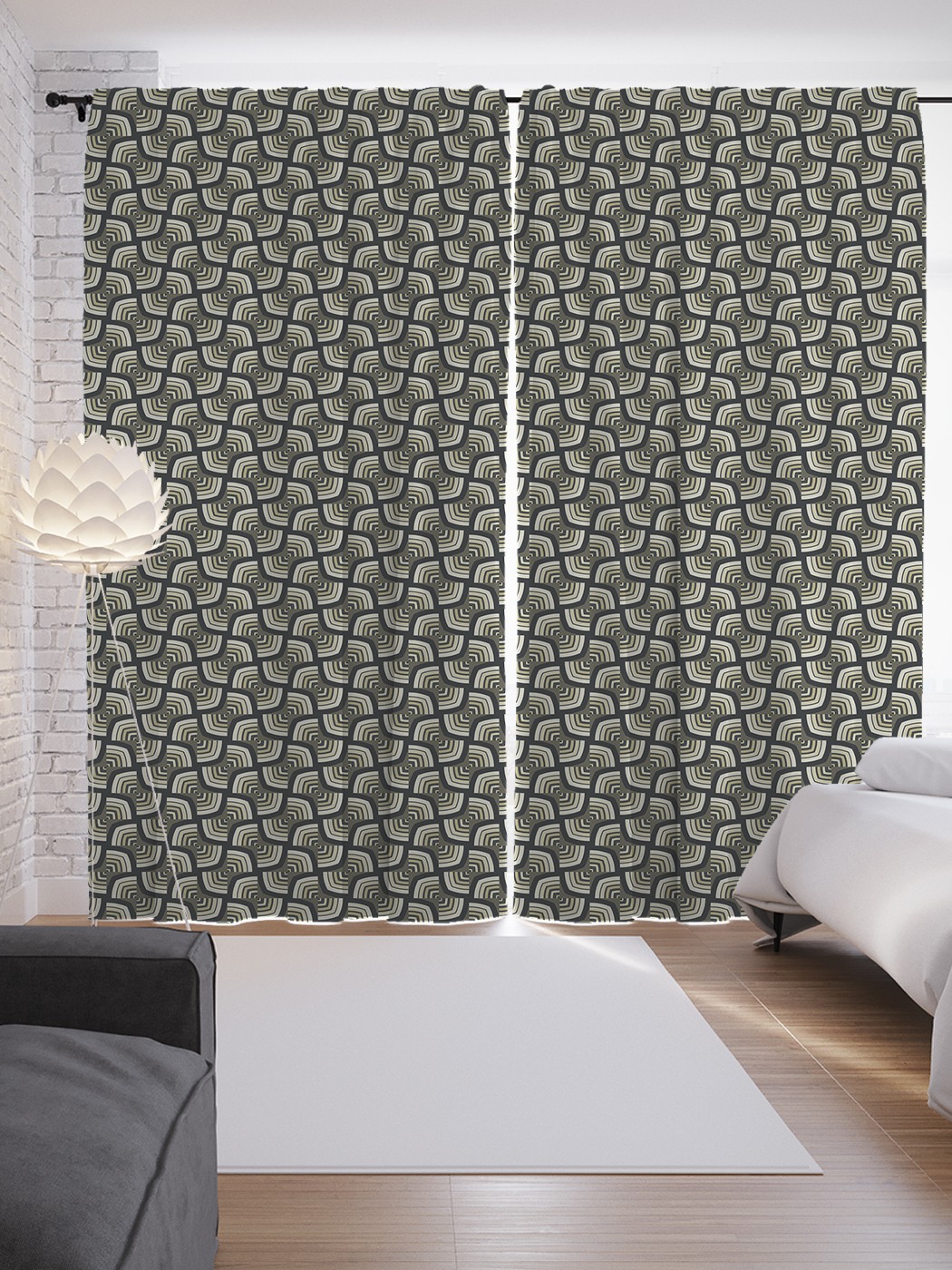 

Шторы JoyArty с фотопечатью "Элементы в квадрате" из сатена, 290х265 см, Элементы в квадрате