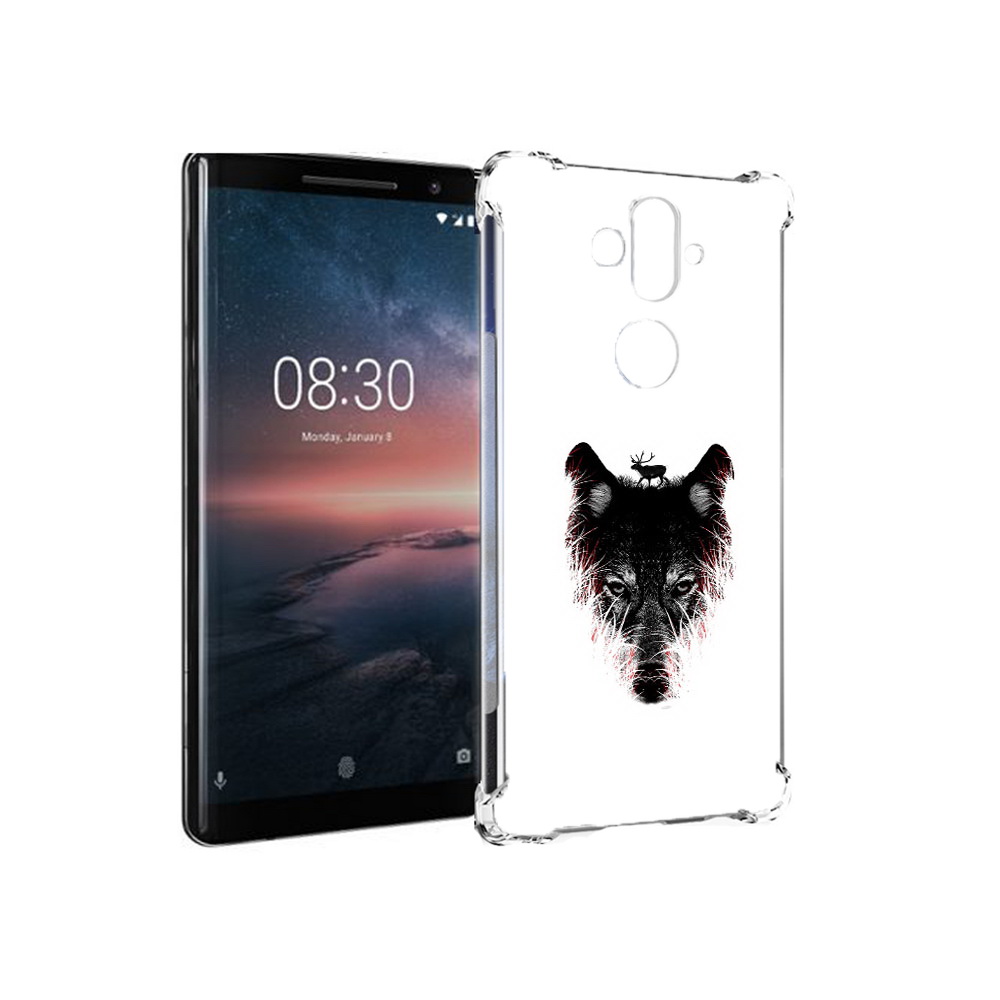 

Чехол MyPads Tocco для Nokia 8 Sirocco волк в траве (PT101581.91.267), Прозрачный, Tocco