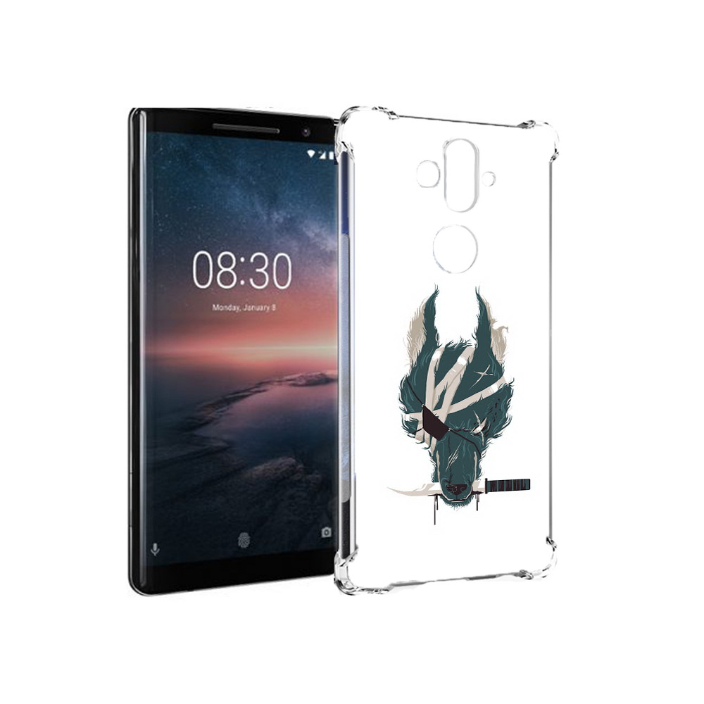 

Чехол MyPads Tocco для Nokia 8 Sirocco волк-разбойник (PT101581.91.271), Прозрачный, Tocco