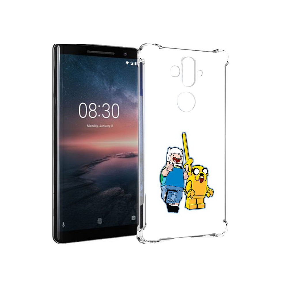 

Чехол MyPads Tocco для Nokia 8 Sirocco время приключений лего (PT101581.91.274), Прозрачный, Tocco
