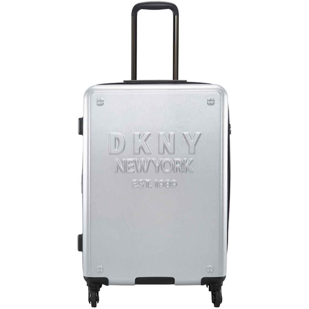 Чемодан унисекс DKNY New Yorker серебристый 68х45х26 см 34990₽