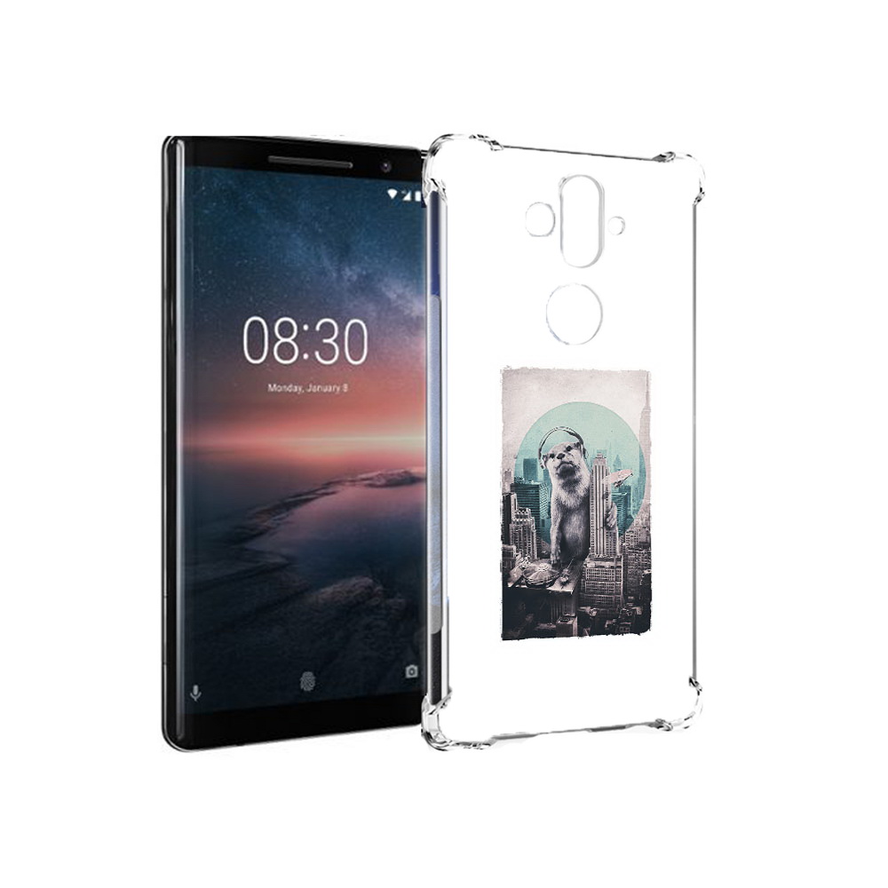 

Чехол MyPads Tocco для Nokia 8 Sirocco выдра в городе (PT101581.91.283), Прозрачный, Tocco