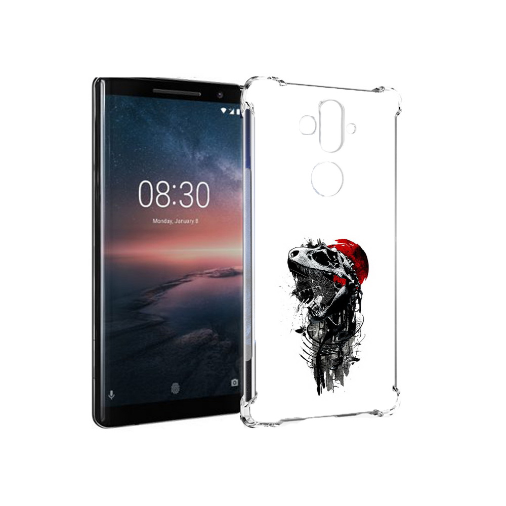 

Чехол MyPads Tocco для Nokia 8 Sirocco вымерший динозавр (PT101581.91.284), Прозрачный, Tocco
