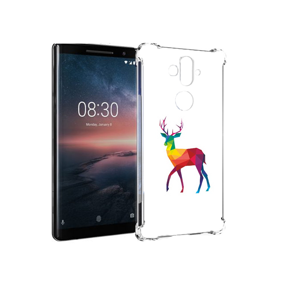 

Чехол MyPads Tocco для Nokia 8 Sirocco геометрический олень (PT101581.91.286), Прозрачный, Tocco